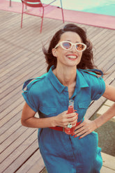 Long Blue Ronda Dress