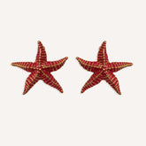 Pendientes estrella de mar acero