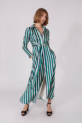 Long Striped Earth Dress
