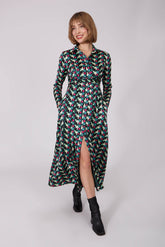 Long Green Earth Dress GLORIA