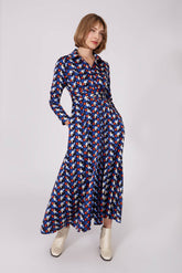 Long Blue Earth Dress