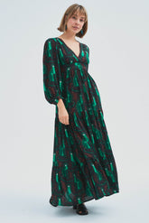 Long Green Comet Dress