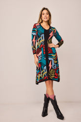 Vestido Largo Musgo Mix