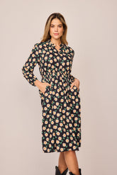 Long Jungle Dress with Daisies