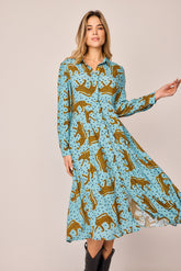 Vestido Largo Cascada Guepardo