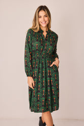Palmer Black Forest Long Dress