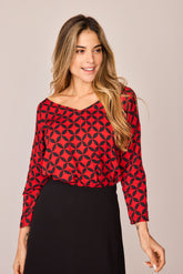 Red Geo Mountain Shirt