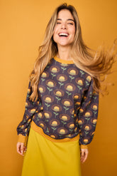 Yellow Flower Fruit Sweatshirt