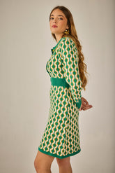 Kurzes Kleid Nantes Geometrisch