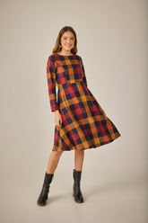 Mustard Plaid Witch Dress