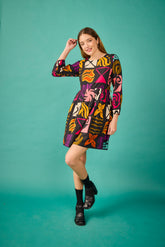 Kurzes Kleid Amsterdam Geometrisch