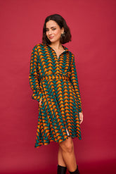 Vestido Corto Lago Triangulo Verde