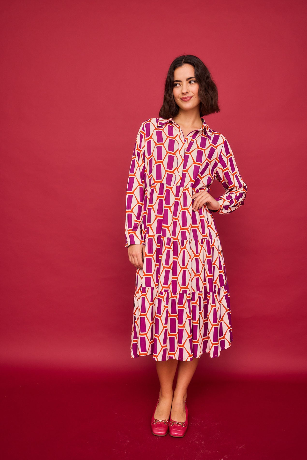 purple flame dress Maria Lucia Hohan Elaine Gown in Flame