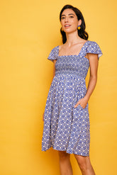 Kurzes Estepona-Blaues Kleid