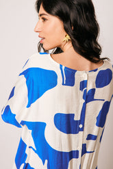 Kurzes Kleid in Tossa-Blau