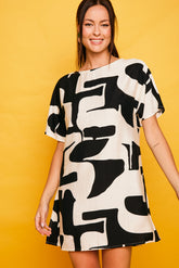 Kurzes schwarzes Tossa-Kleid