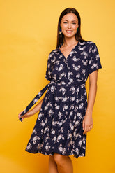 Zahara Blaues kurzes Kleid