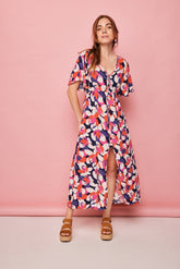 Verbena Flower Long Dress