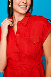 Long Red Ronda Dress