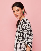 Schwarzes Shell-Shirt