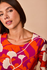 Camisa Puntal Flor Fucsia