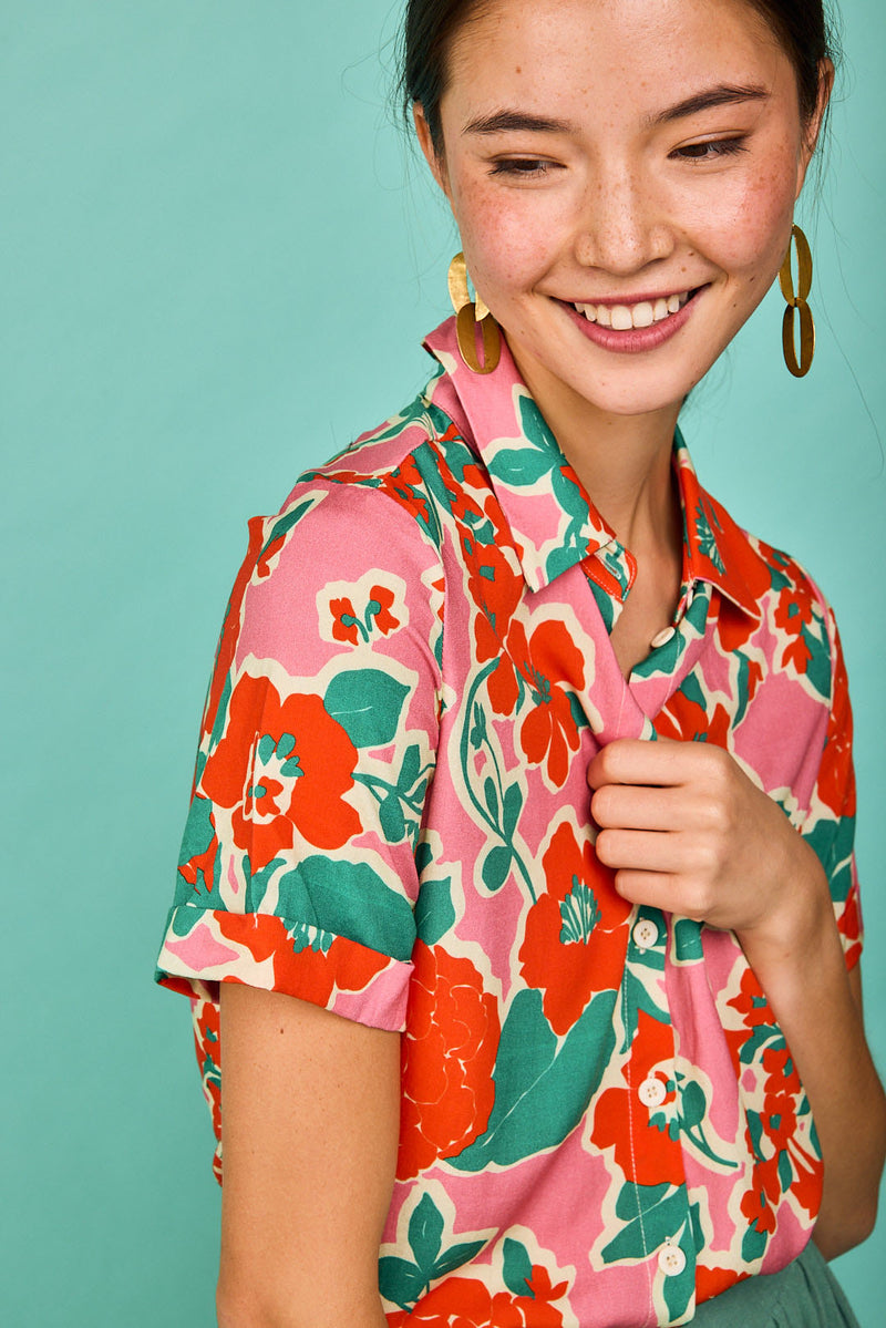 Camisa Somo Rosa Flor