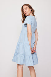 Vestido Corto Ola Vaquero