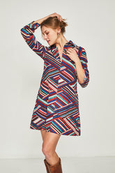 Vestido corto tila teja