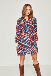 Vestido corto tila teja