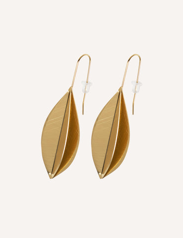Pendiente hoja alargada