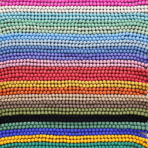 Lange Halskette mit beschichteten Kugeln, 8 mm x 1,5 m (A)
