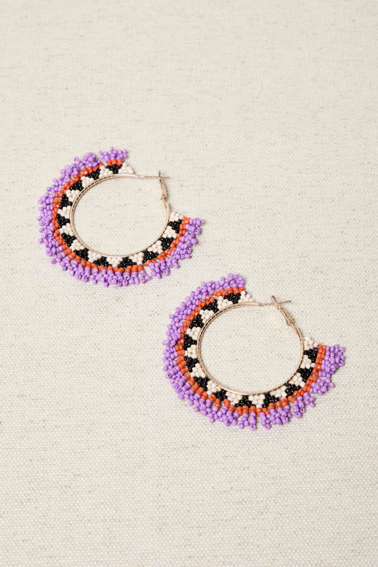 Pendientes aros ganchillo y pedreria