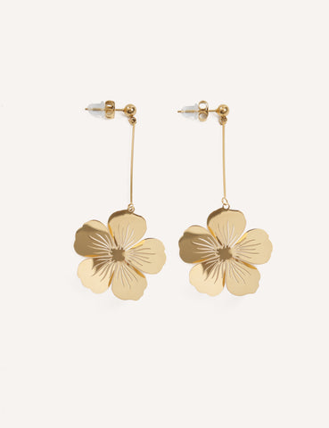 Pendiente flor colgante