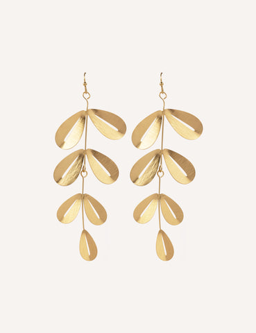 Pendiente hojitas