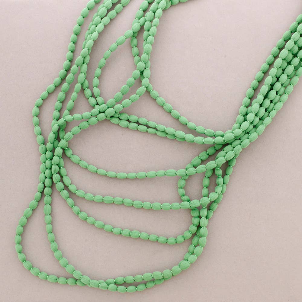 Collar Multi Vueltas Lana Bolitas