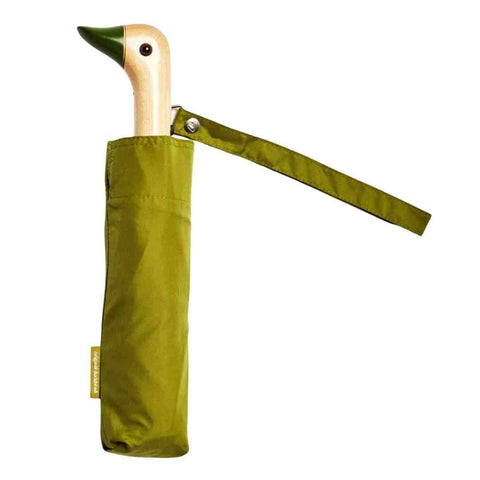 Bestseller: Kompakter, umweltfreundlicher Olive-Enten-Regenschirm