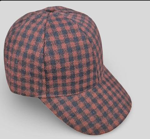 Cotton gingham cap