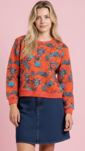 Red sweatshirt bugs