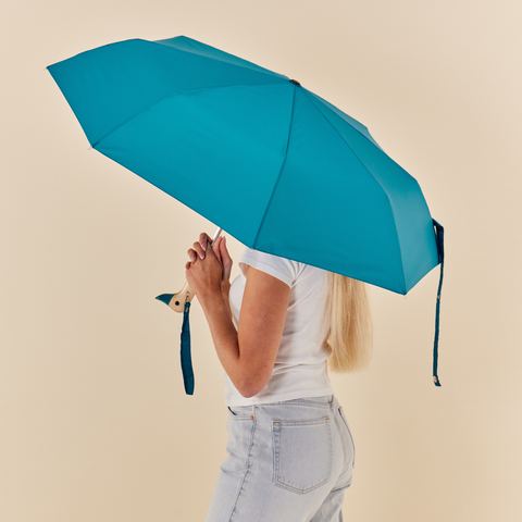 Duckhead Original Kompakt-Regenschirm, umweltfreundlich, Türkis