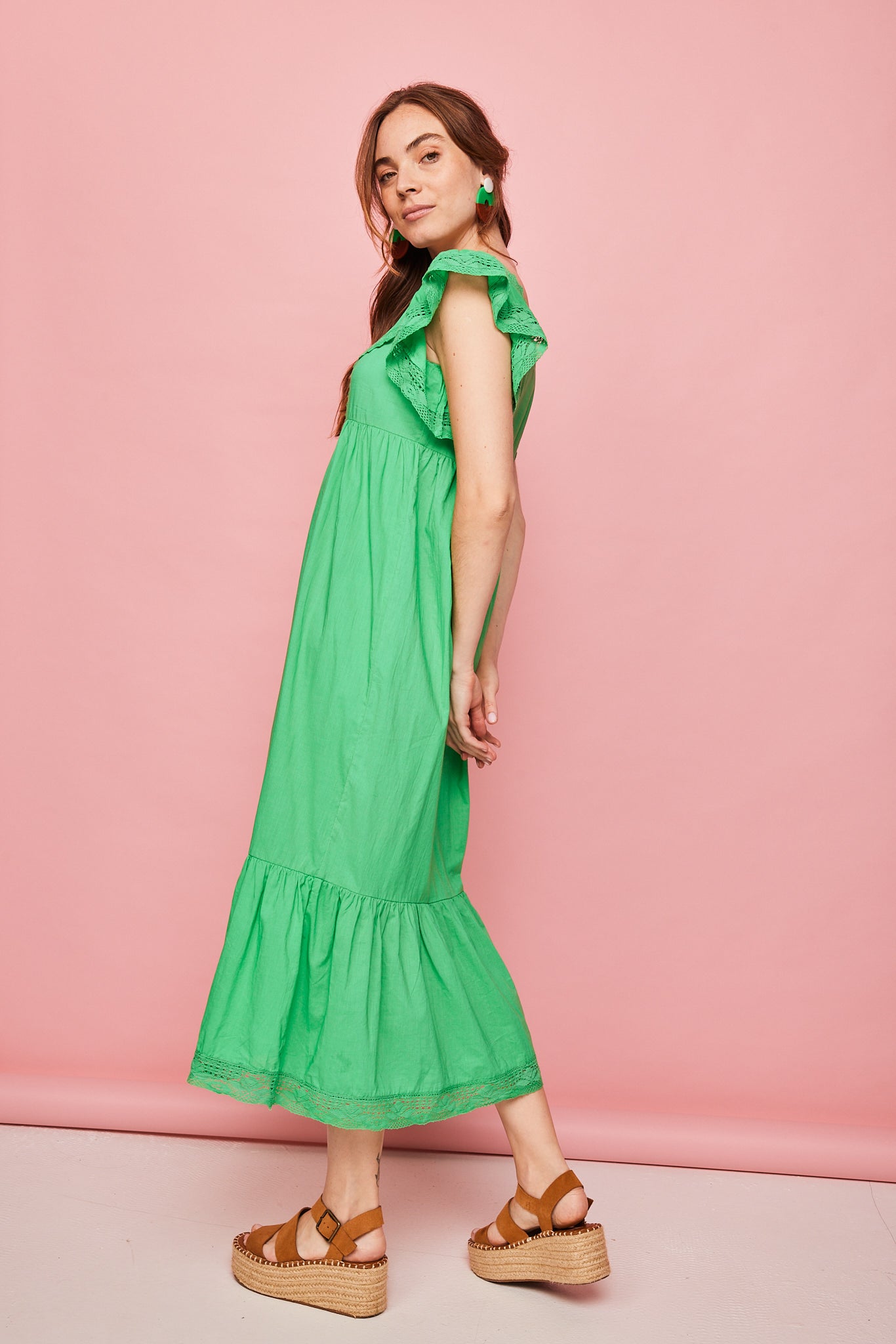 Long Green Boat Dress