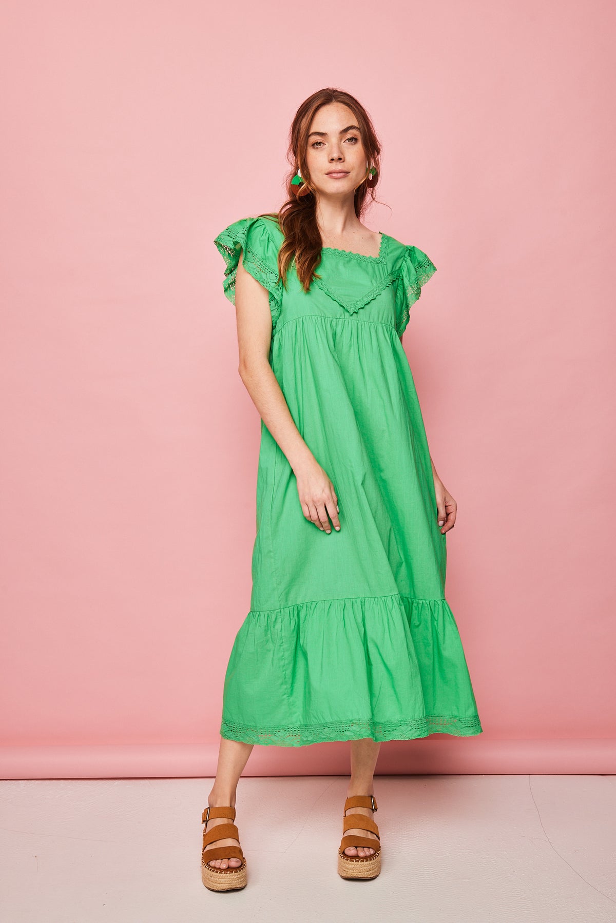 Long Green Boat Dress