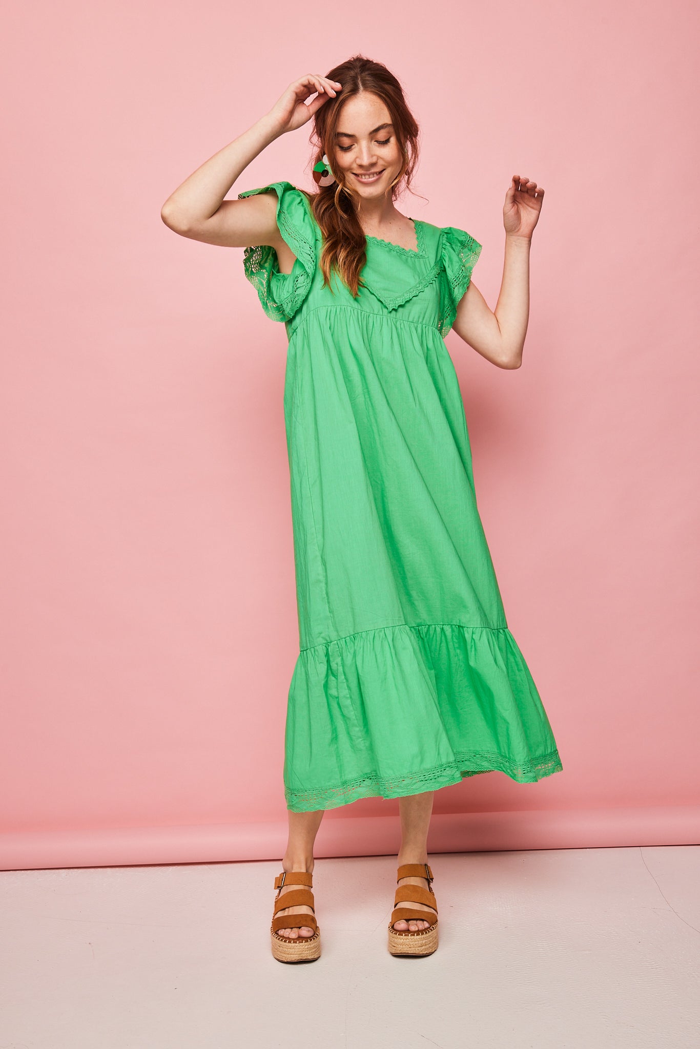 Long Green Boat Dress