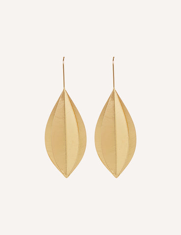 Pendiente hoja alargada