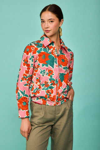 Bomber Loredo Flor Rosa