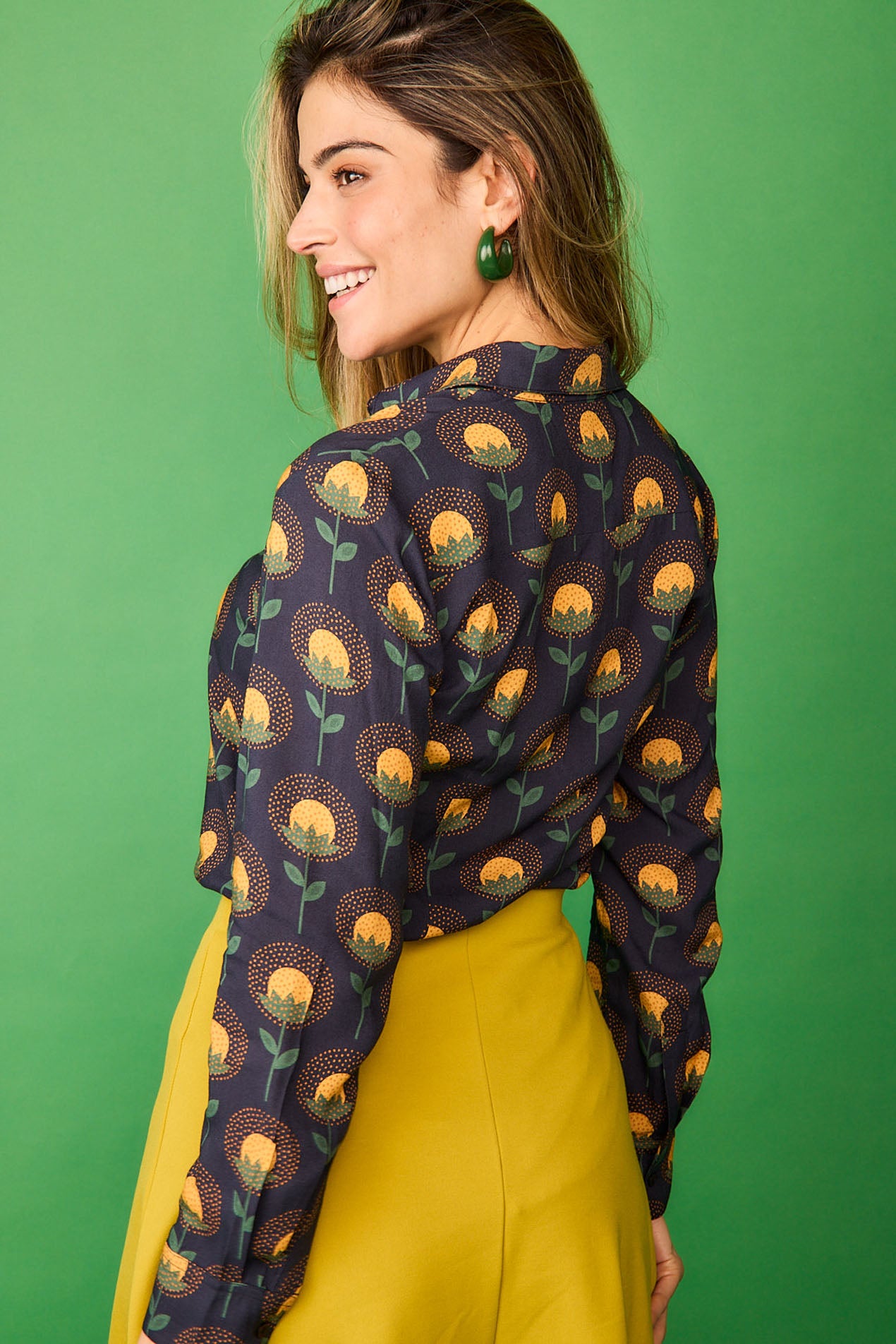 Yellow Flower Jungle Shirt