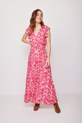Fuchsia Confetti Long Dress