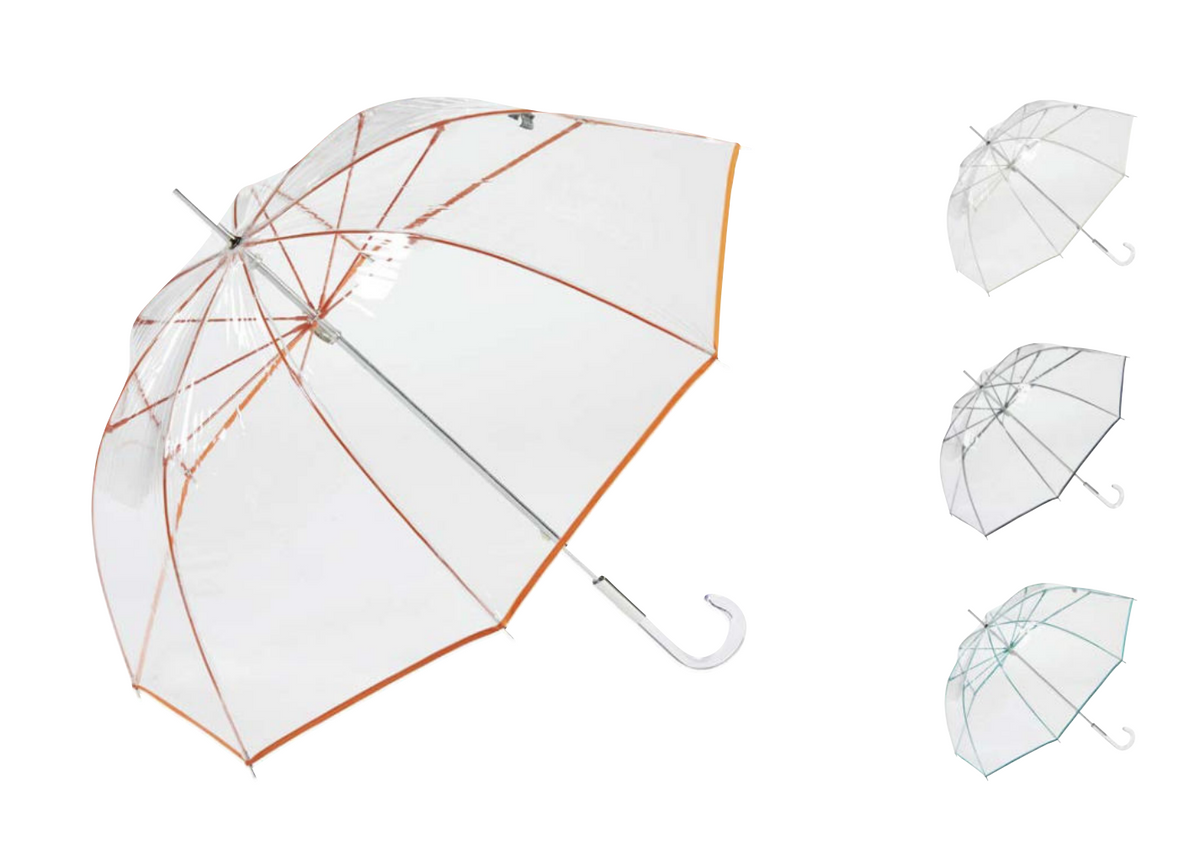 Orange transparent umbrella