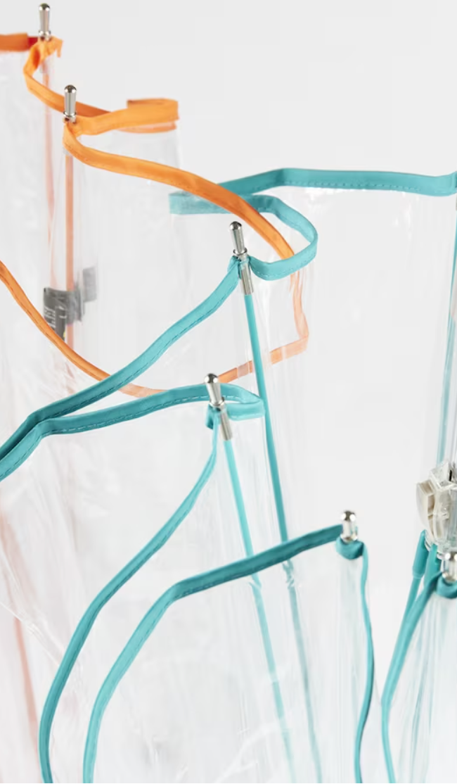 Orange transparent umbrella