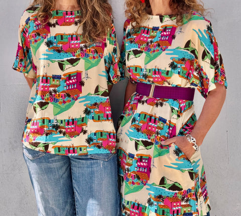 Vestido Corto Tossa Casas DEL REVÉS