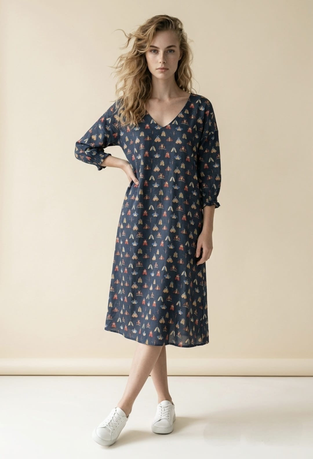 Dione LONG dress butterflies